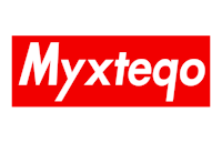 myxego logo on a black background